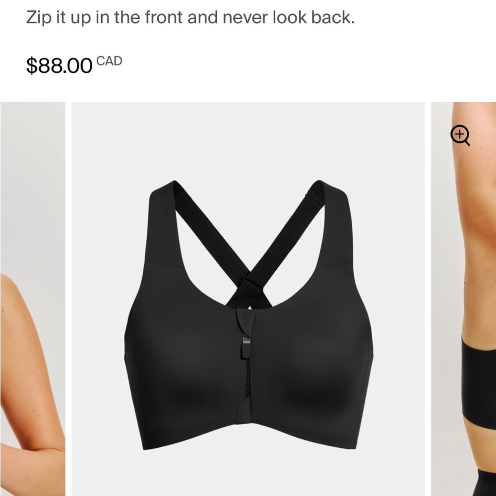 Knix catalyst front zip bra